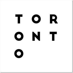Toronto | White square, black letters | Canada Posters and Art